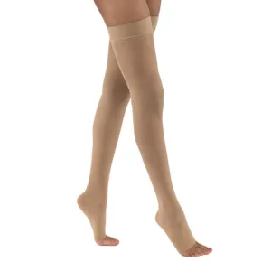PR/1 JOBST ULTRASHEER WOMEN, THIGH HIGH W/SIL DOT BAND, 30-40MMHG, MD, NATURAL, OPEN TOE
