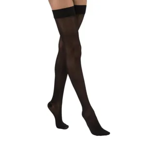 PR/1 JOBST ULTRASHEER WOMEN, THIGH HIGH W/SIL DOT BANDD, 15-20MMHG, LG, CLASSIC BLACK, CLOSED TOE