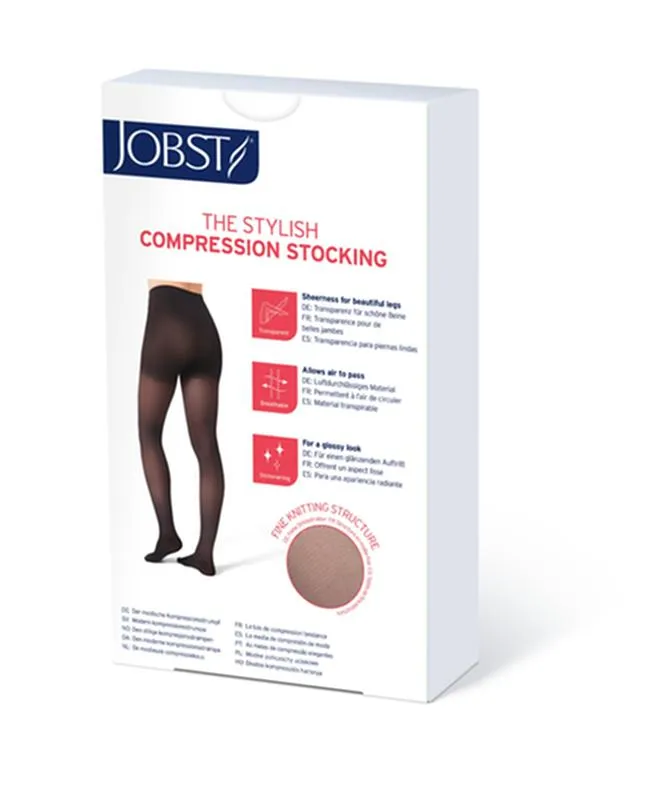 PR/1 JOBST ULTRASHEER WOMEN, THIGH HIGH W/SIL LACE BAND, 20-30MMHG, SM, HONEY, CLOSED TOE