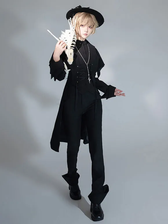 【Pre-sell】 Gothic Lolita Ouji Fashion Straight-leg Pants