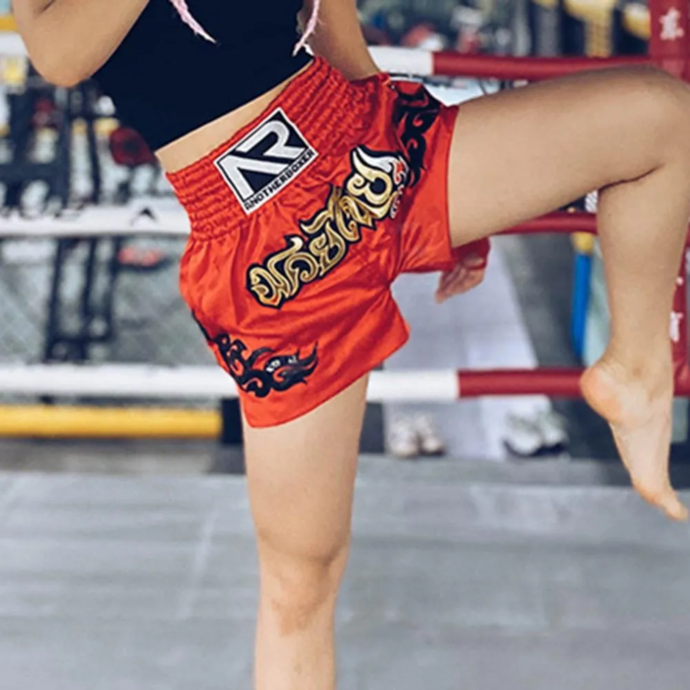 Premium Muay Thai Kickboxing Shorts – Unisex Martial Arts Training Pants, High Elasticity, Breathable with Cord Design for Men, Women, Boys & Girls