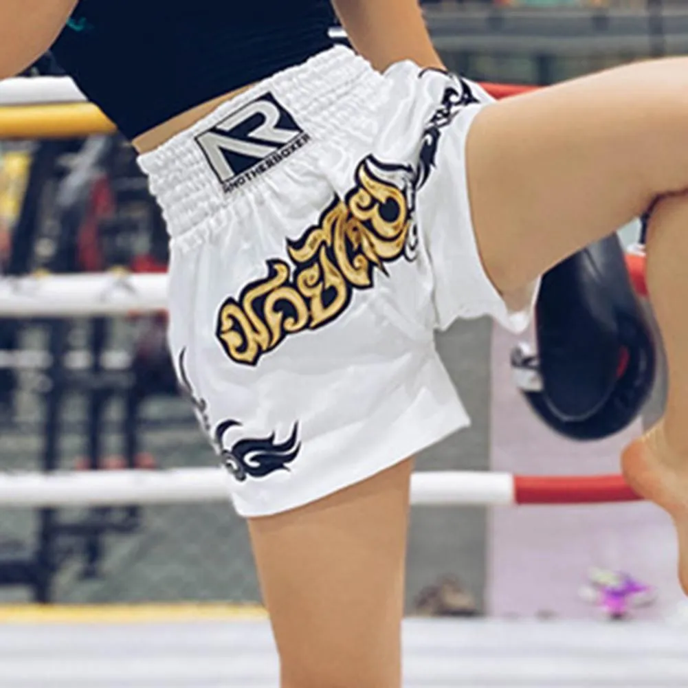 Premium Muay Thai Kickboxing Shorts – Unisex Martial Arts Training Pants, High Elasticity, Breathable with Cord Design for Men, Women, Boys & Girls
