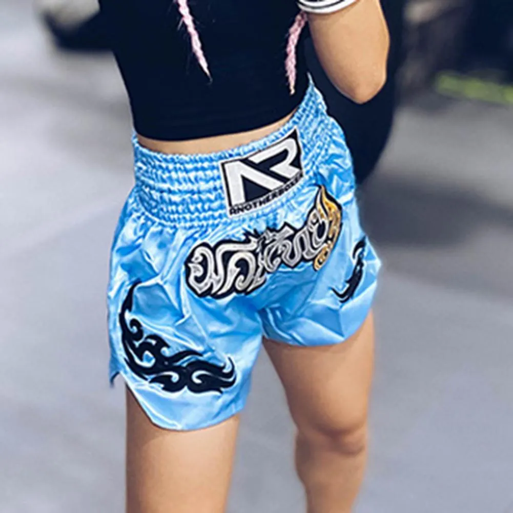 Premium Muay Thai Kickboxing Shorts – Unisex Martial Arts Training Pants, High Elasticity, Breathable with Cord Design for Men, Women, Boys & Girls