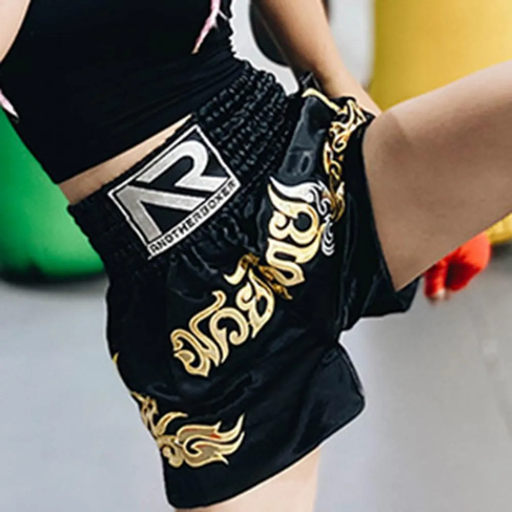 Premium Muay Thai Kickboxing Shorts – Unisex Martial Arts Training Pants, High Elasticity, Breathable with Cord Design for Men, Women, Boys & Girls