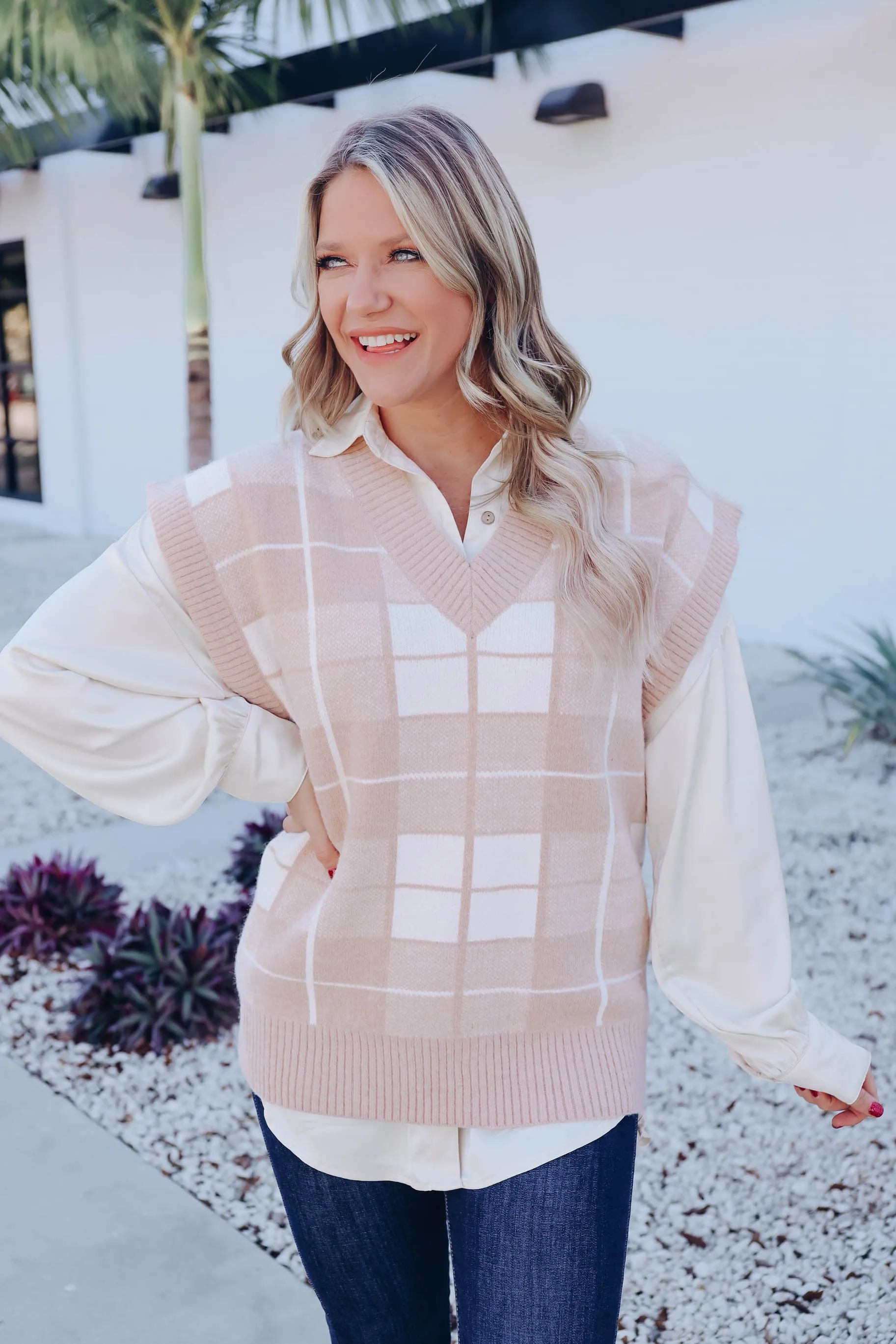 Preppy Plaid Sweater Vest