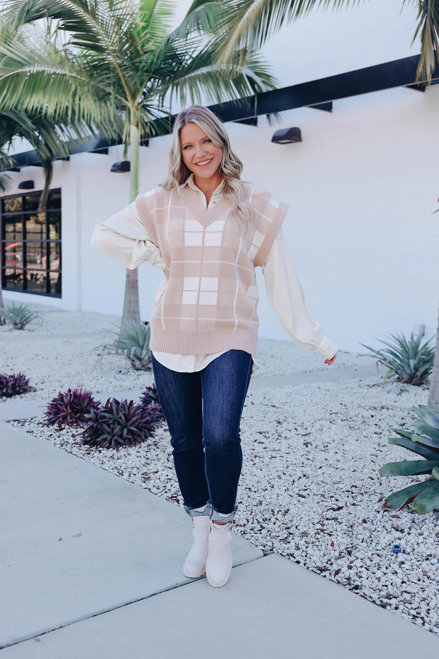 Preppy Plaid Sweater Vest