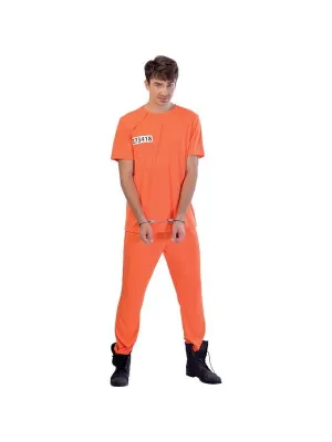 Prisoner Orange Inmate Convict Costume