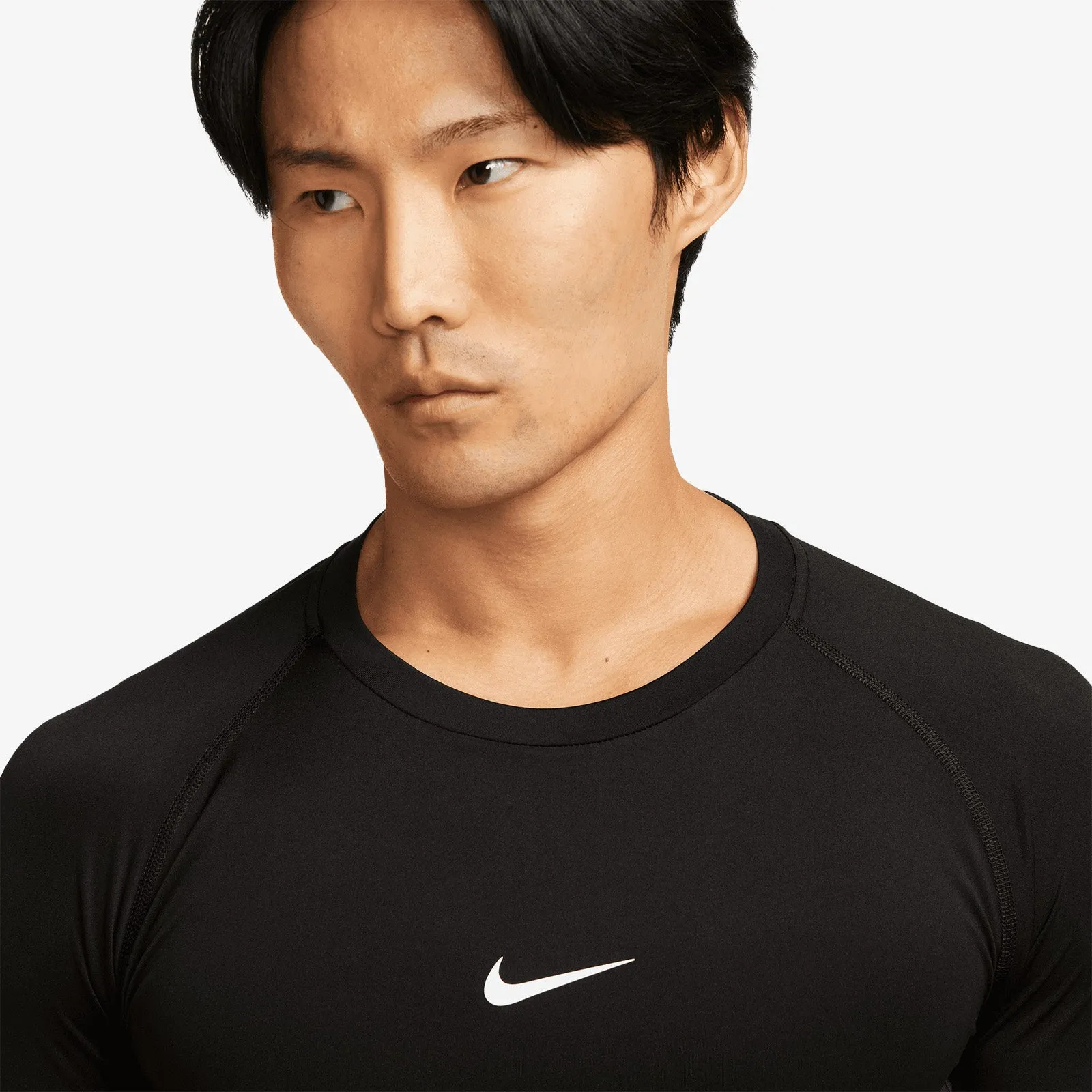 Pro Dri-FIT Long-Sleeve Compression Shirt - Black/White