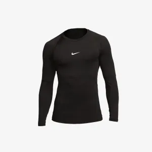 Pro Dri-FIT Long-Sleeve Compression Shirt - Black/White