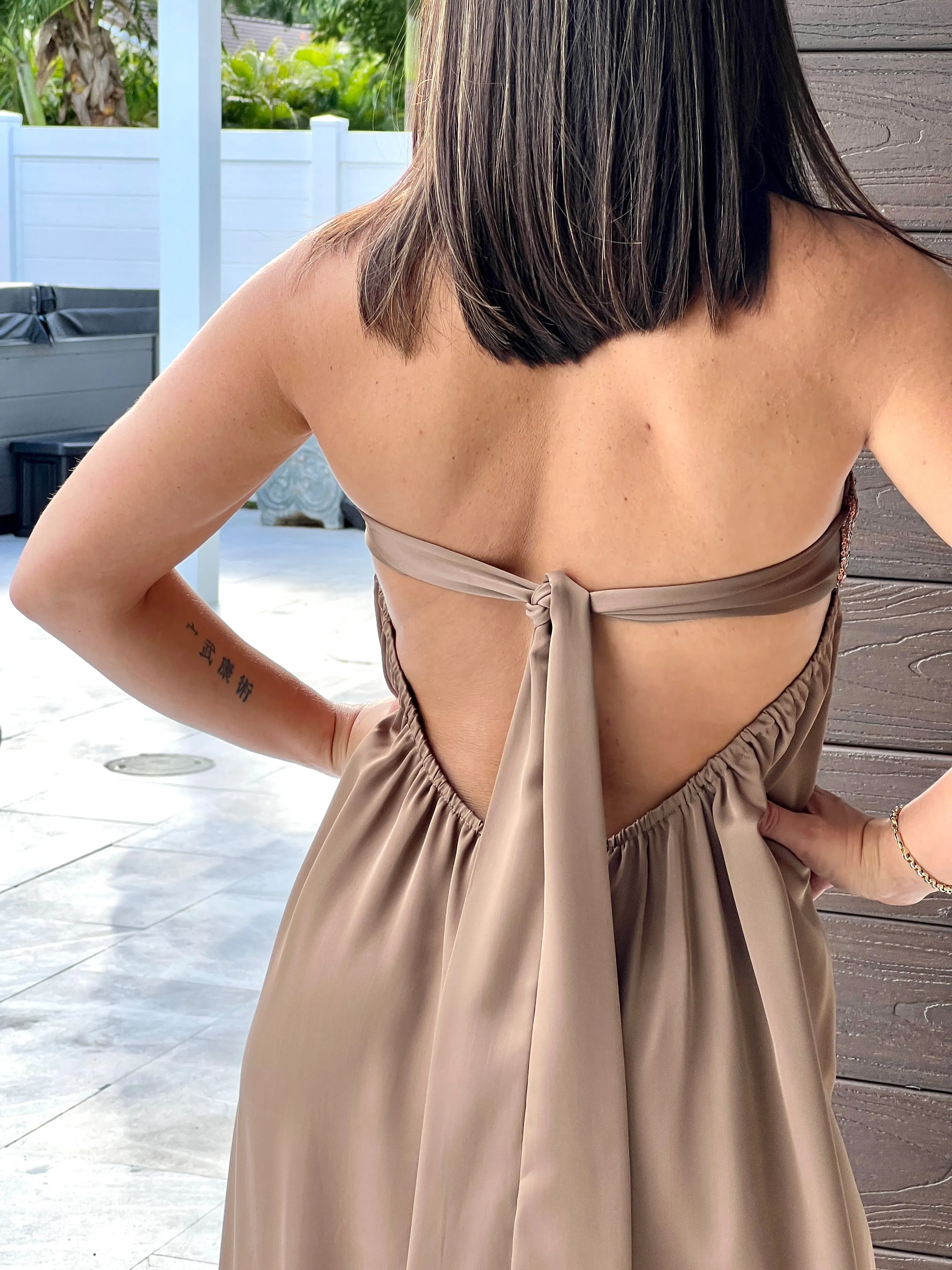 "Macarena" Strapless Wide Leg Jumpsuit