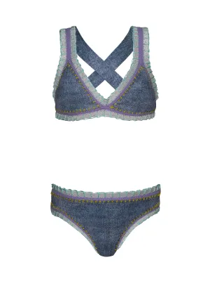 Rainbow Embroidered Bikini
