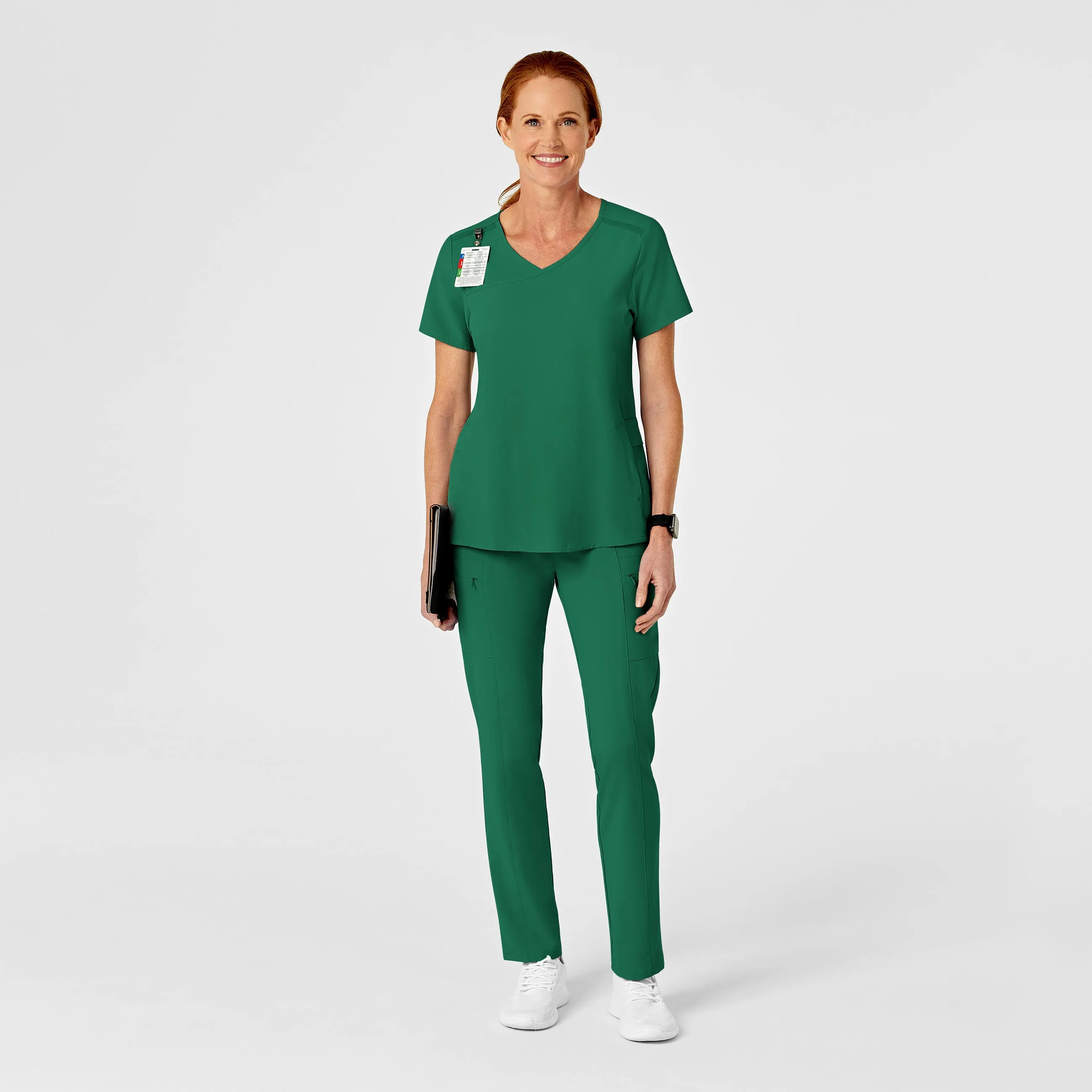 RENEW 5334 High Waist Slim Leg Scrub Pants Hunter