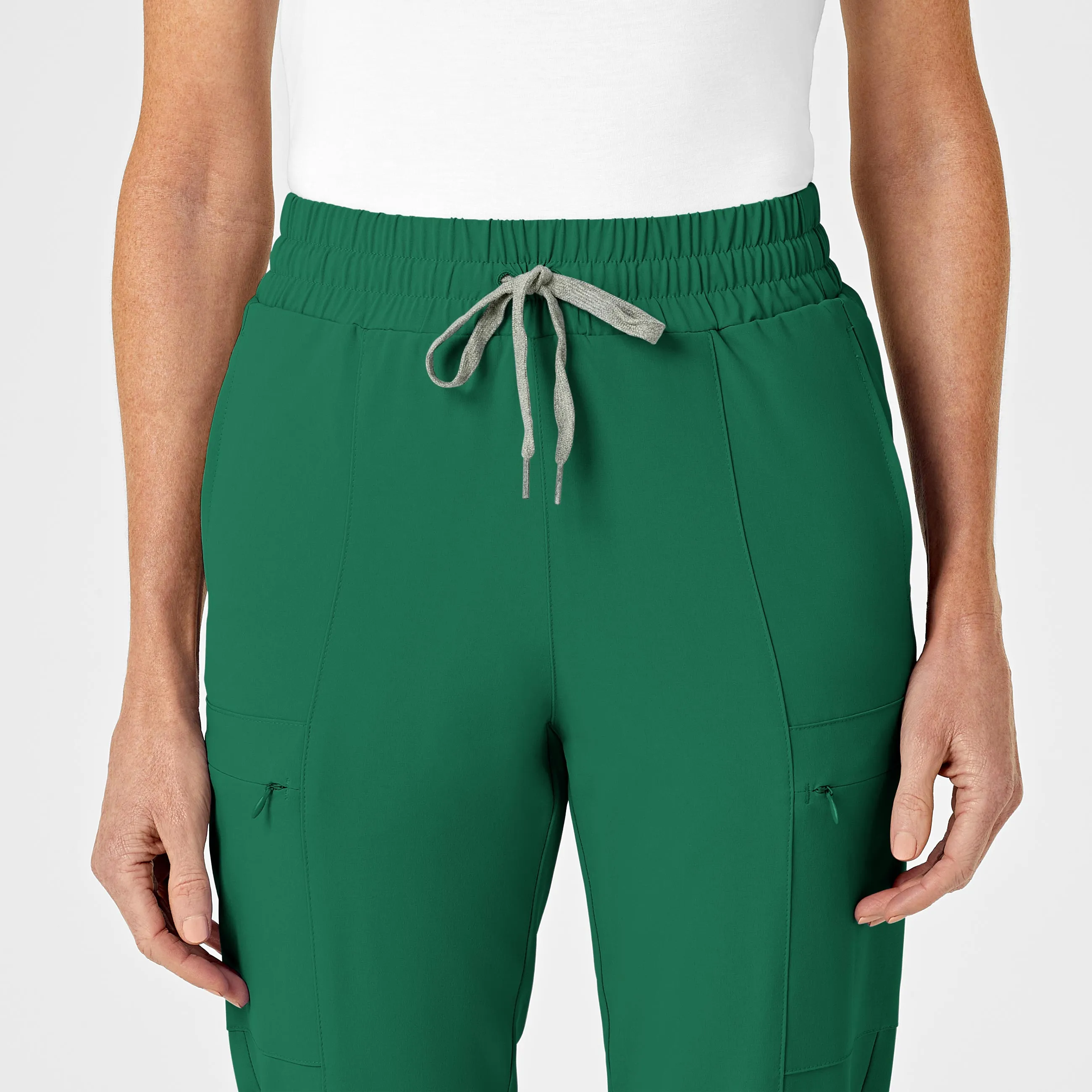 RENEW 5334 High Waist Slim Leg Scrub Pants Hunter