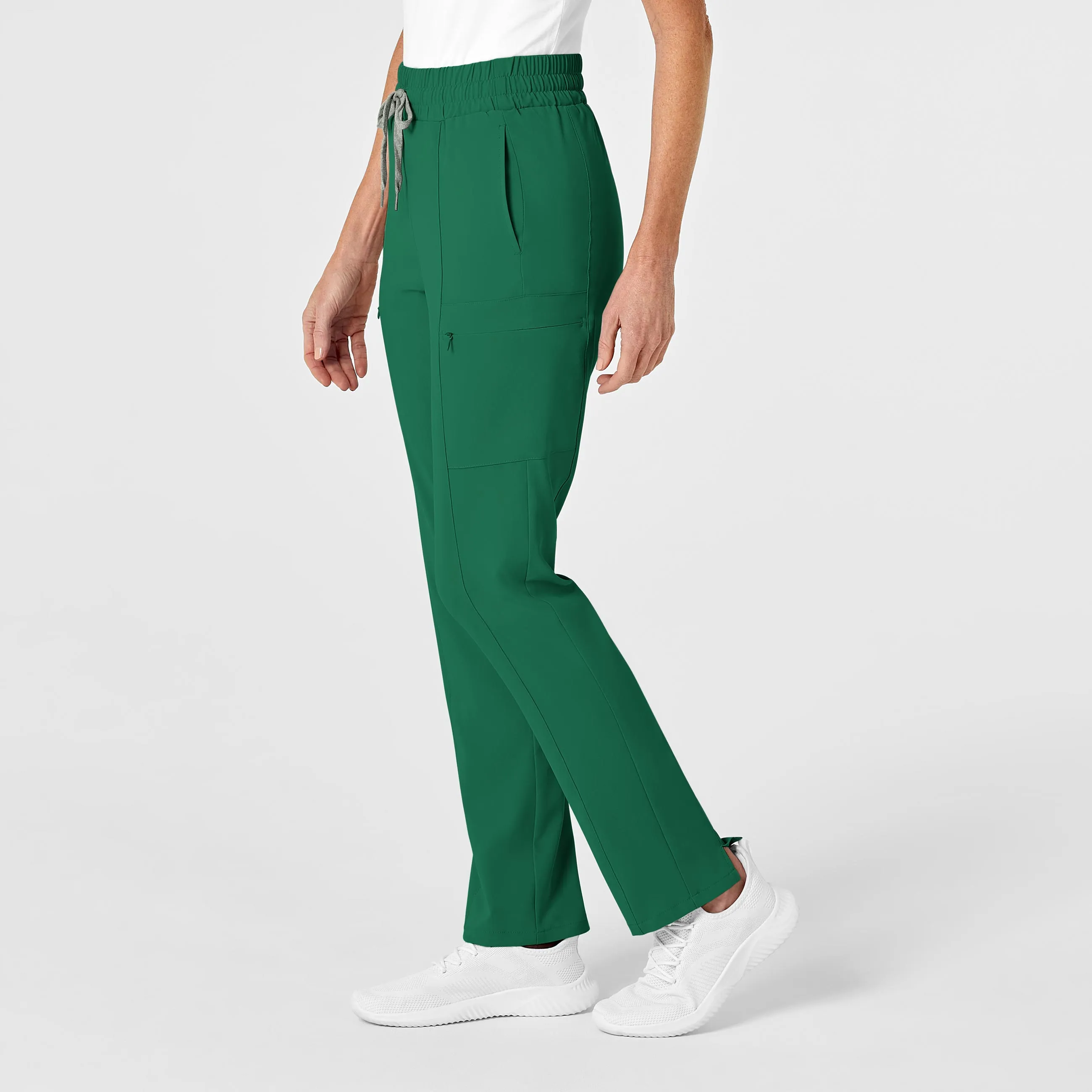 RENEW 5334 High Waist Slim Leg Scrub Pants Hunter