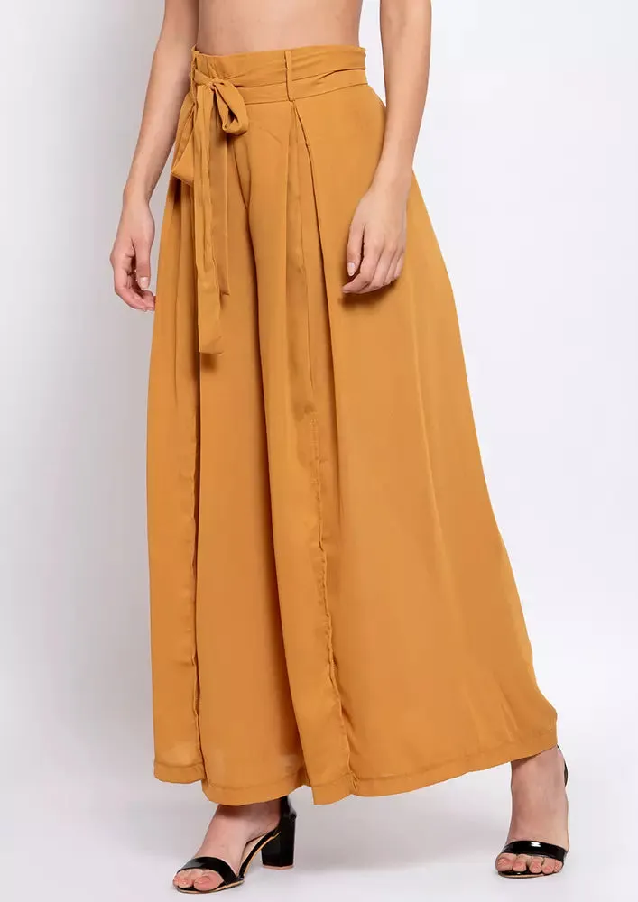 Retro Style Broad Leg Pants
