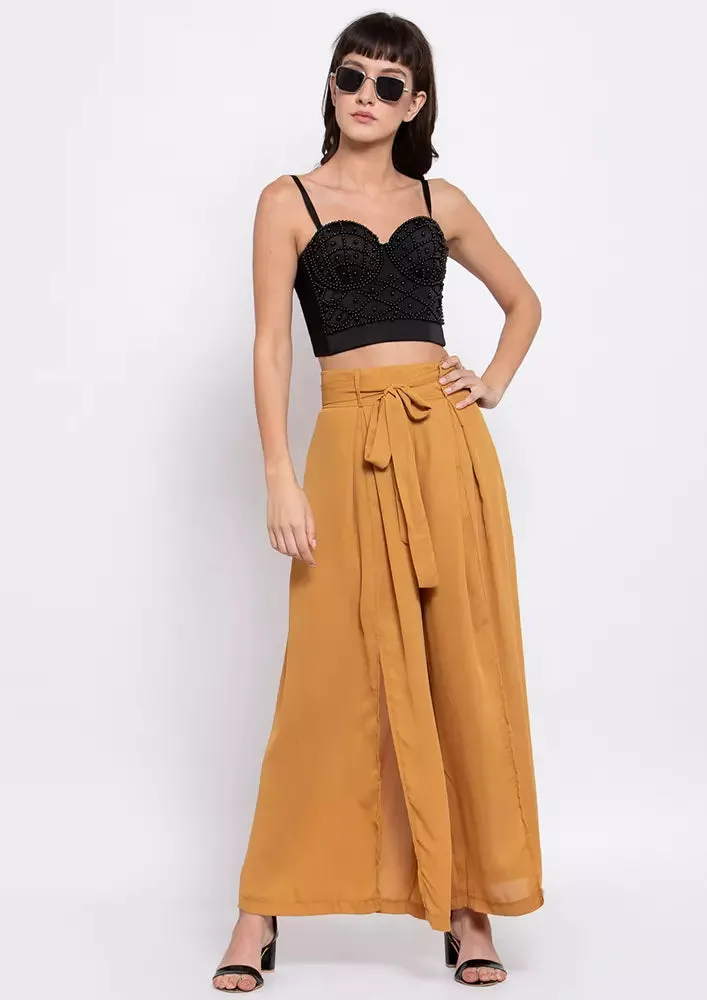 Retro Style Broad Leg Pants