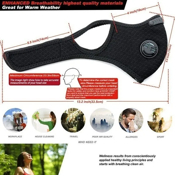 Rewashable Face Mask Anti PM2.5 Dust Mouth Mask