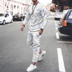 Round Neck Long Sleeve T-Shirt & Sports Pants