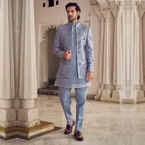 Royal Slate Blue  Indo-Western for Men
