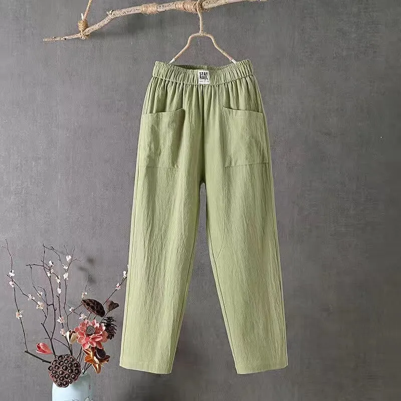 Sara | Linen Blend Pants