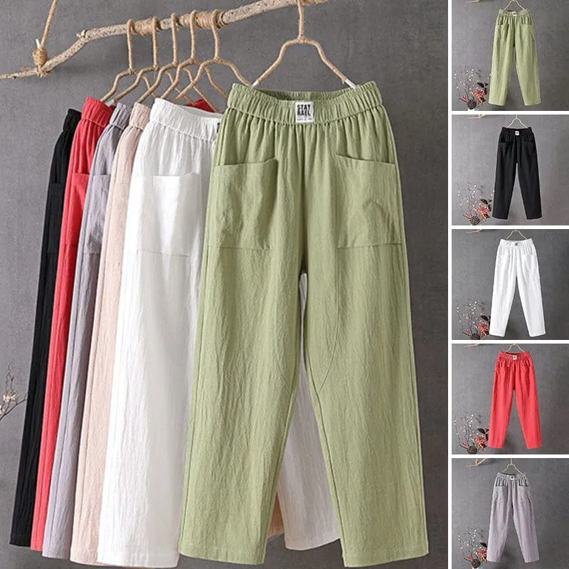 Sara | Linen Blend Pants
