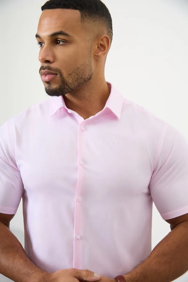 Short Sleeve Bamboo Shirt in Pink