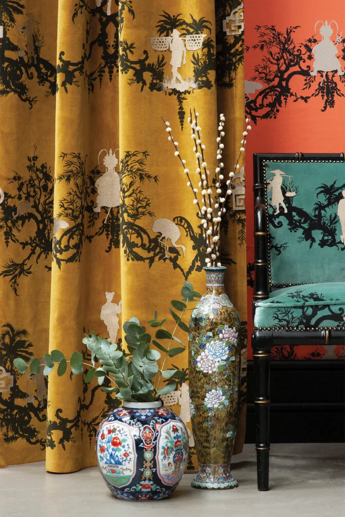 shuiping de pillement velvet fabric