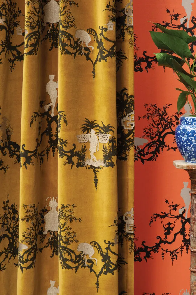 shuiping de pillement velvet fabric