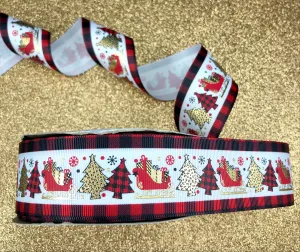 Sleigh All Day Coordinate - Buffalo Plaid - USDR Ribbon 1.5 Inch