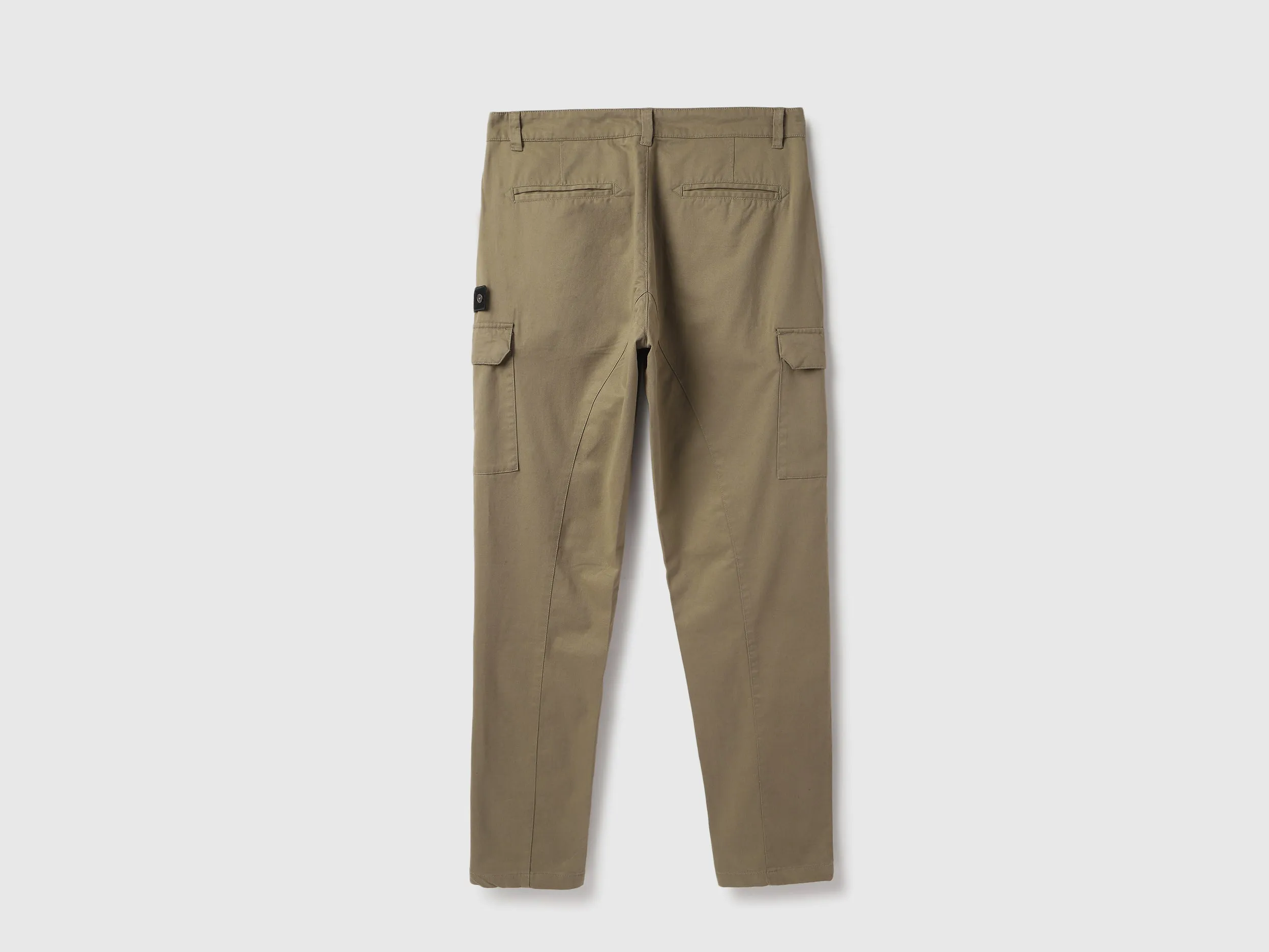 Solid Cargo Fit Trousers