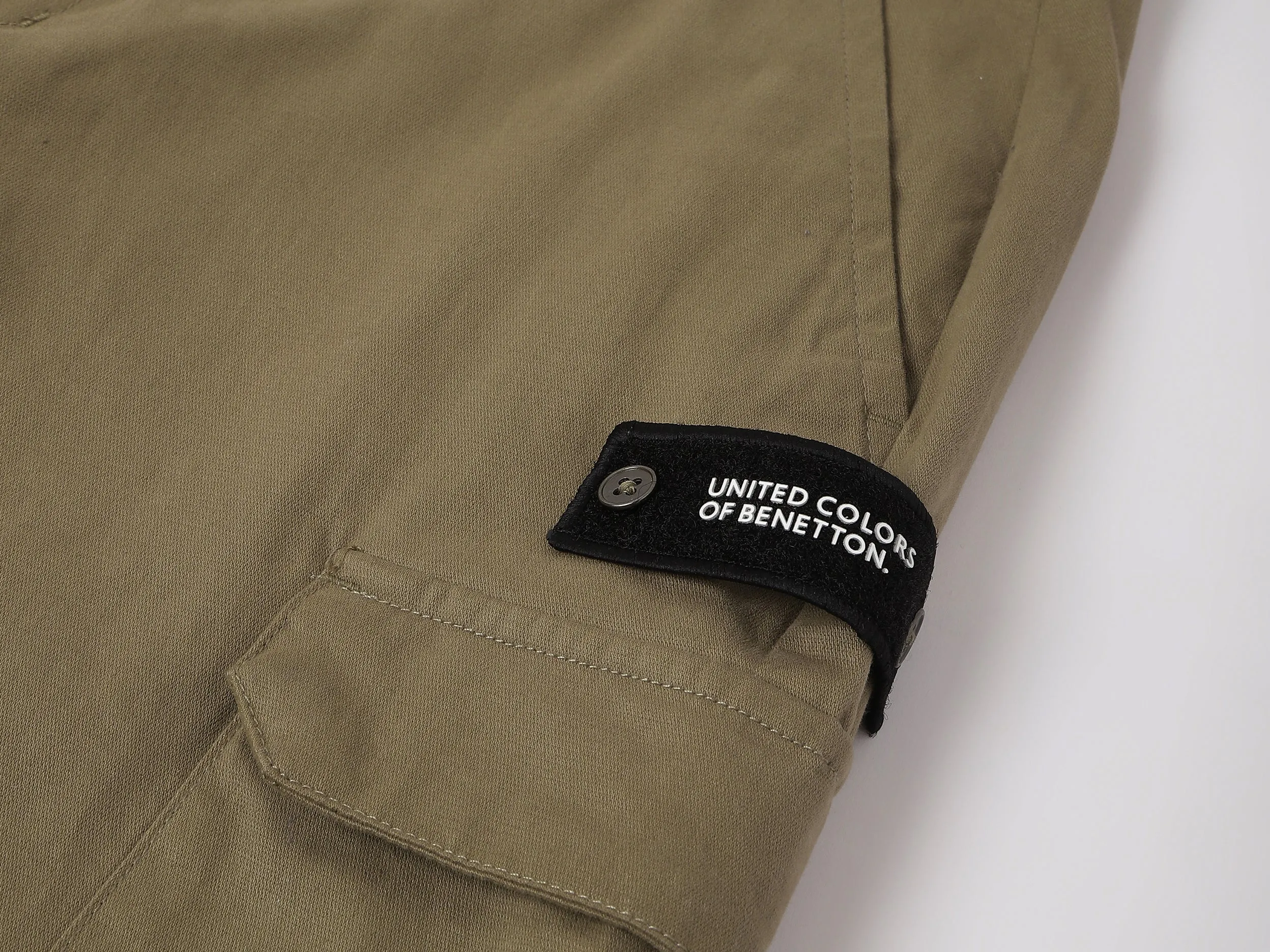 Solid Cargo Fit Trousers