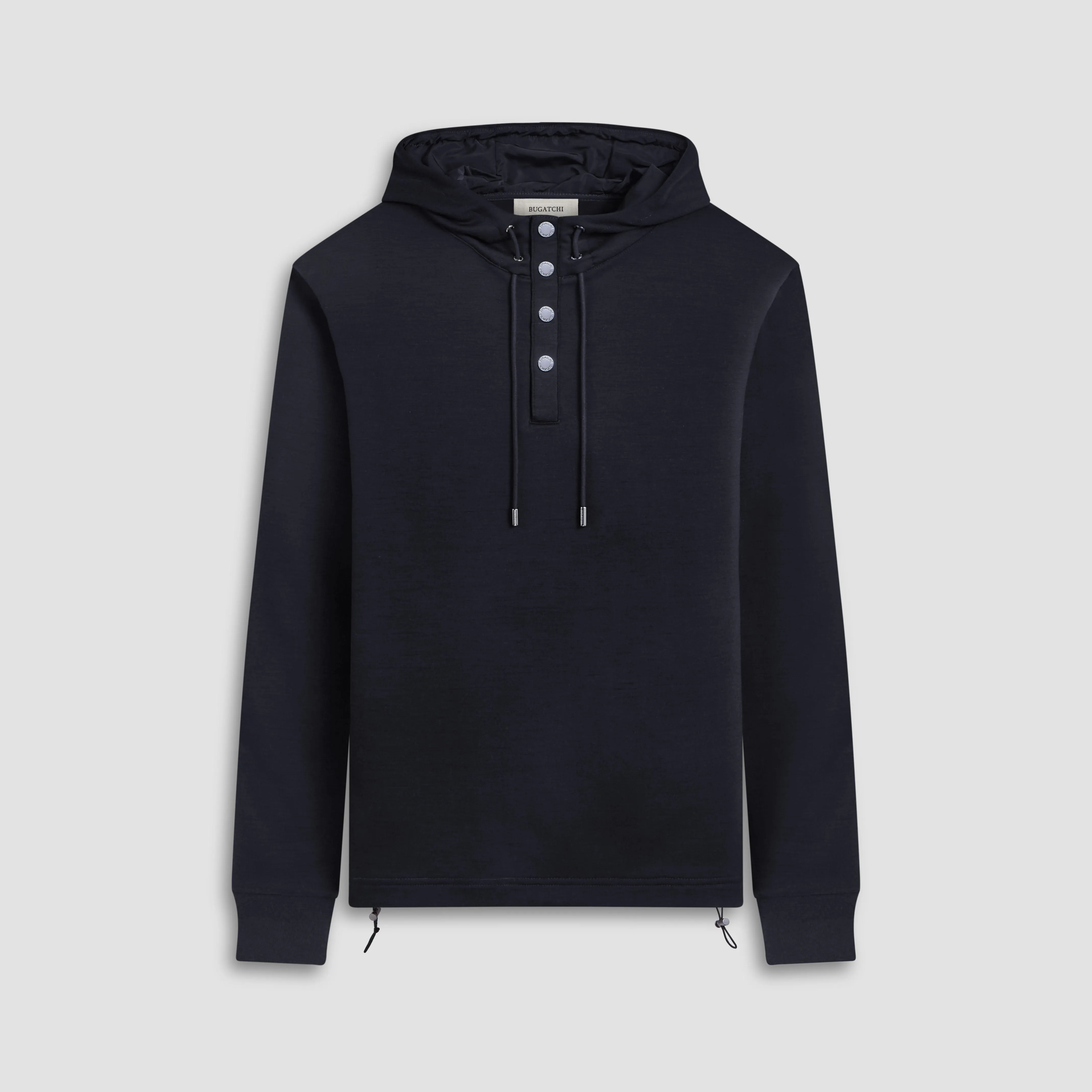 Solid Quarter-Zip Pullover Hoodie