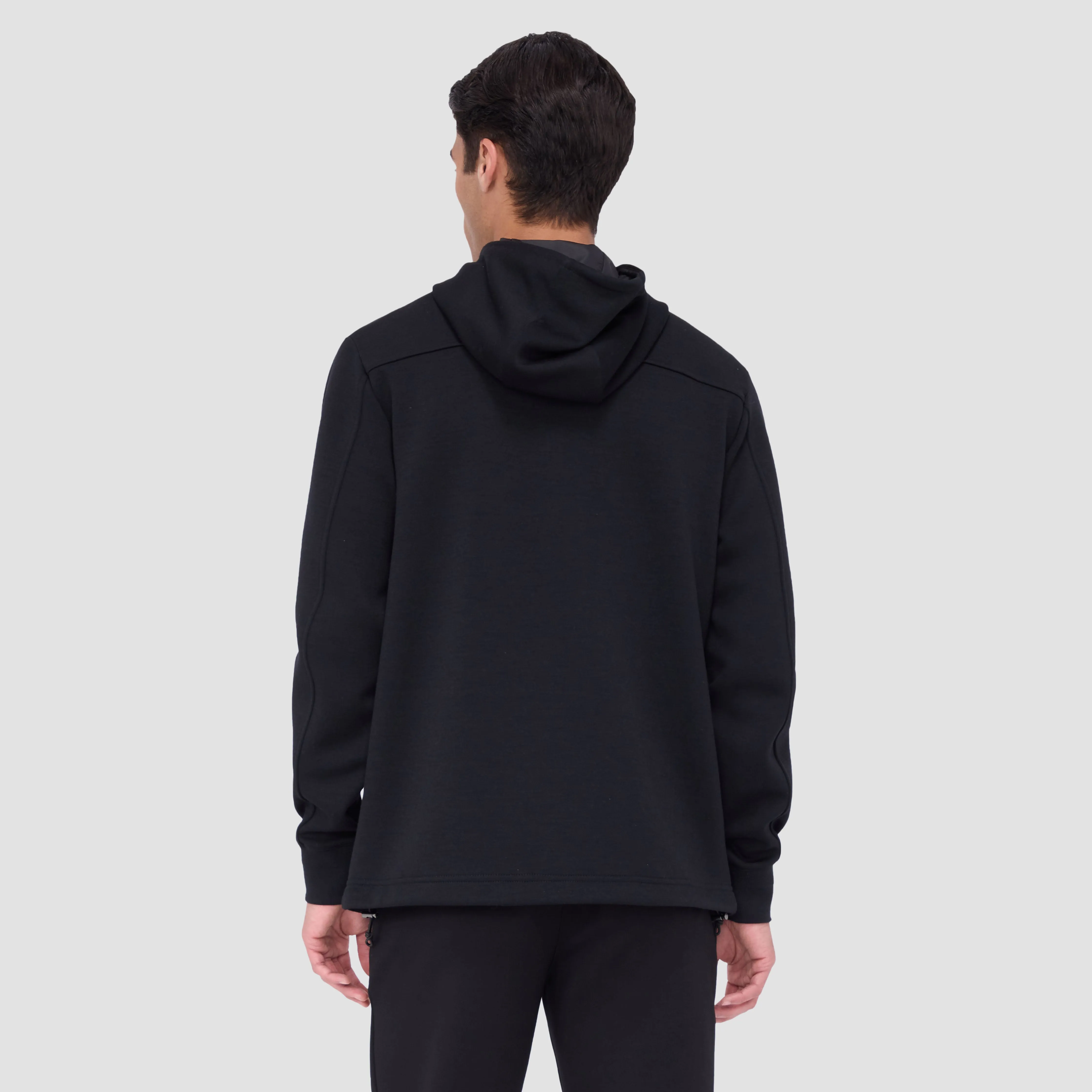 Solid Quarter-Zip Pullover Hoodie