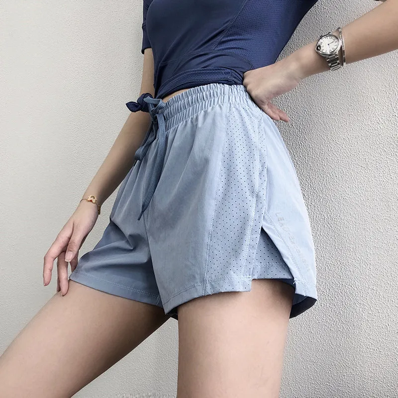Sports Letter Shorts Women Quick-drying High Waist