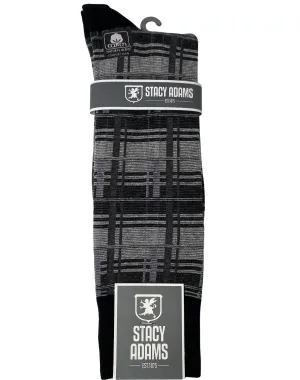 Stacy Adams Windowpane Dress Socks -  Black & Grey
