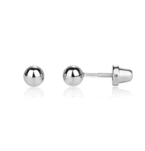 Sterling Silve Ball Stud Earrings