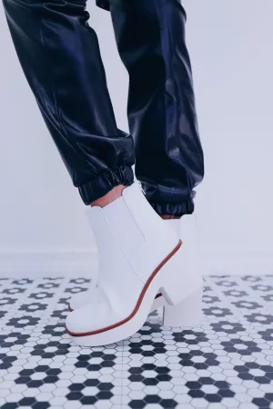 Tahoe Textured Booties - White