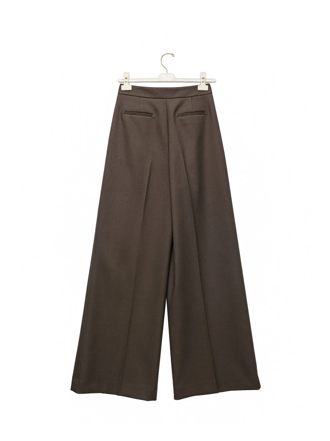 TAILORED CROSSOVER PLEATED SUIT TROUSERS