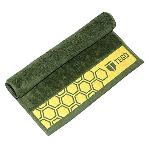 TEGO Cotton Anti-Microbial Sports Towel (Green Yellow, 16 x 30 Inch)