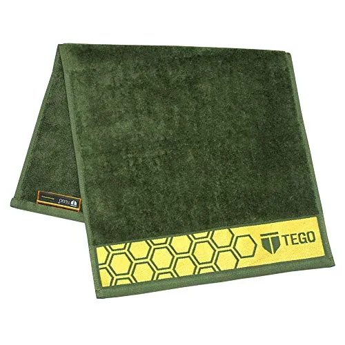 TEGO Cotton Anti-Microbial Sports Towel (Green Yellow, 16 x 30 Inch)