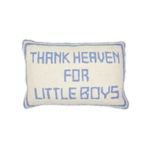 Thank Heaven Embroidered Pillow (Boy) - Two's Company