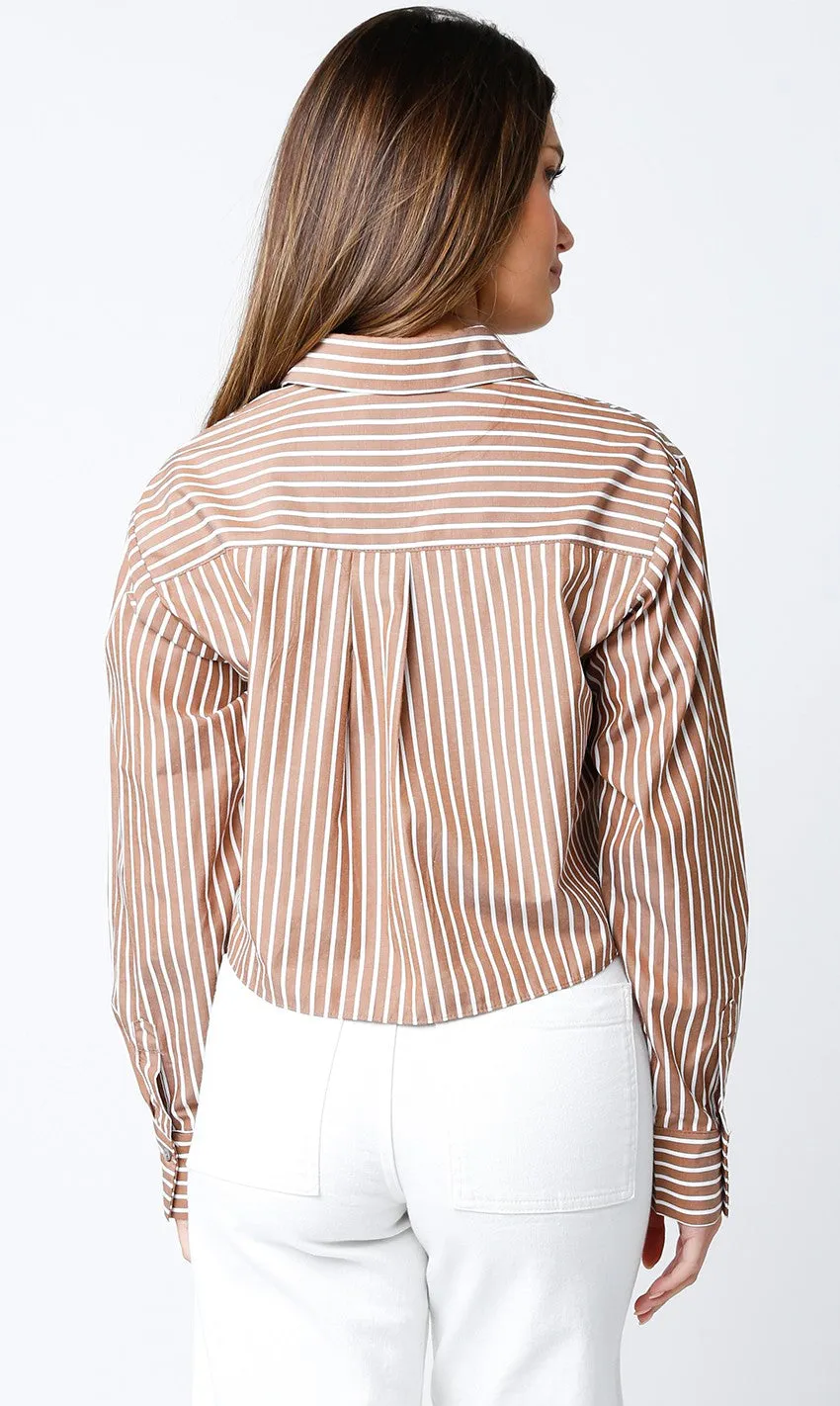 The Annika Cropped Button Up Shirt