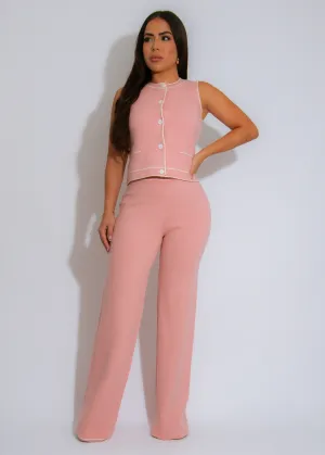 The Manhattan Knit Pant Set Pink