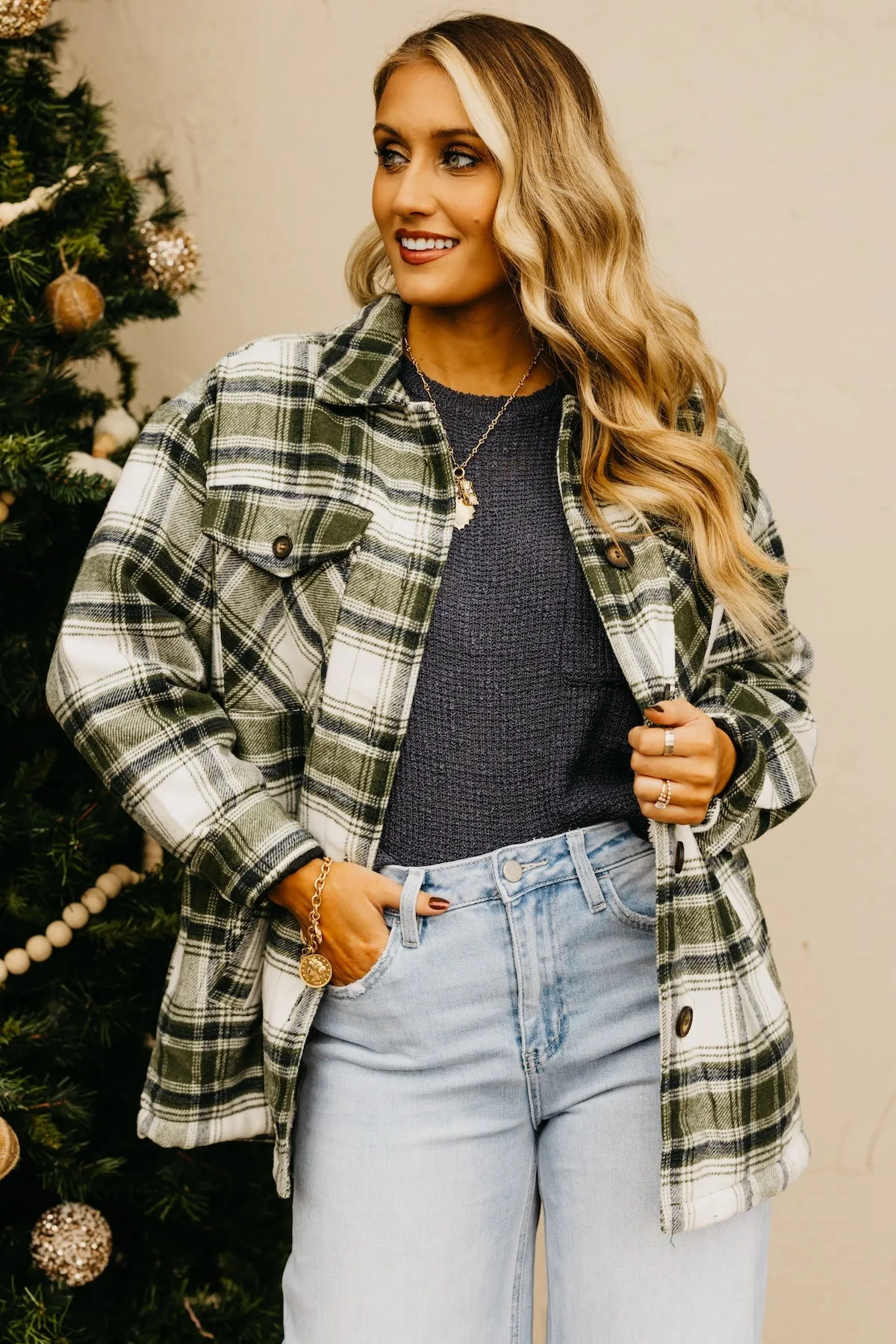 The Perrin Plaid Fleece Lined Shacket