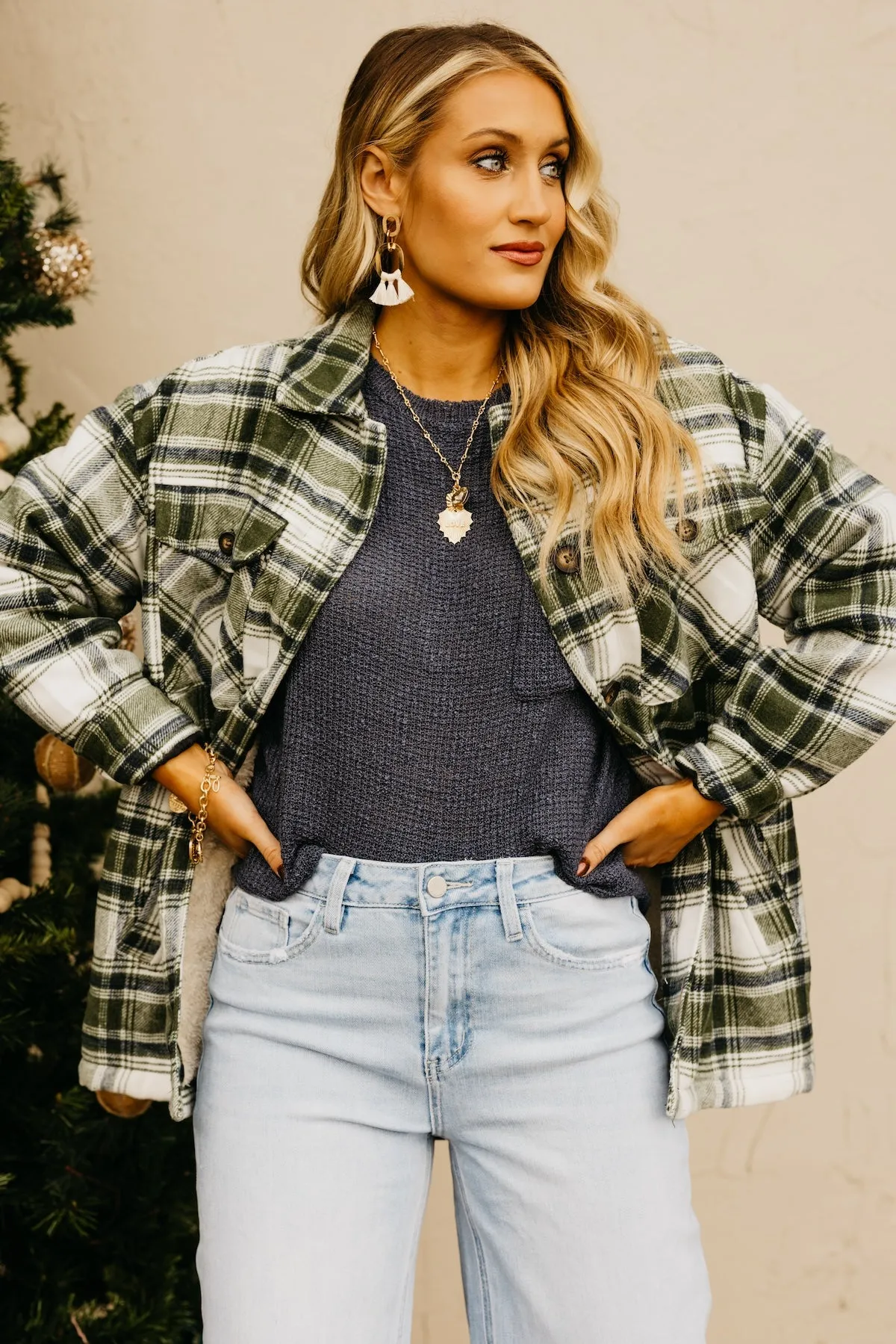 The Perrin Plaid Fleece Lined Shacket
