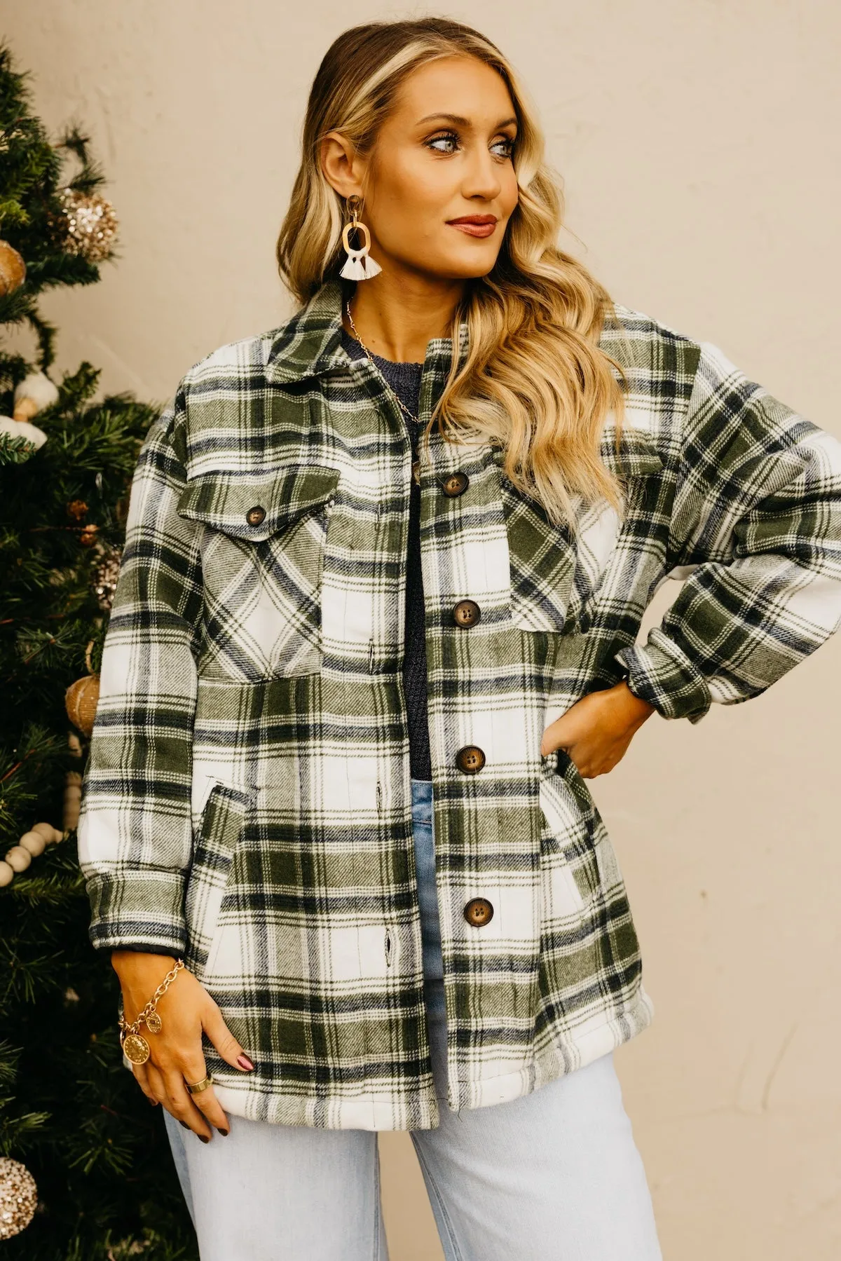 The Perrin Plaid Fleece Lined Shacket