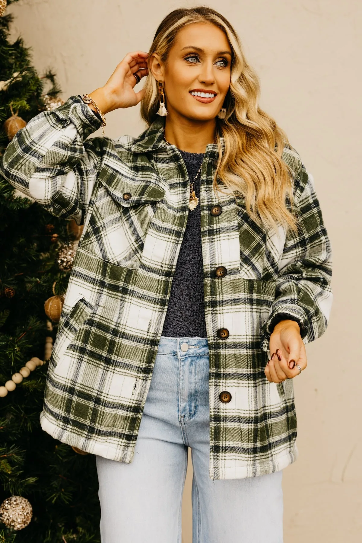 The Perrin Plaid Fleece Lined Shacket
