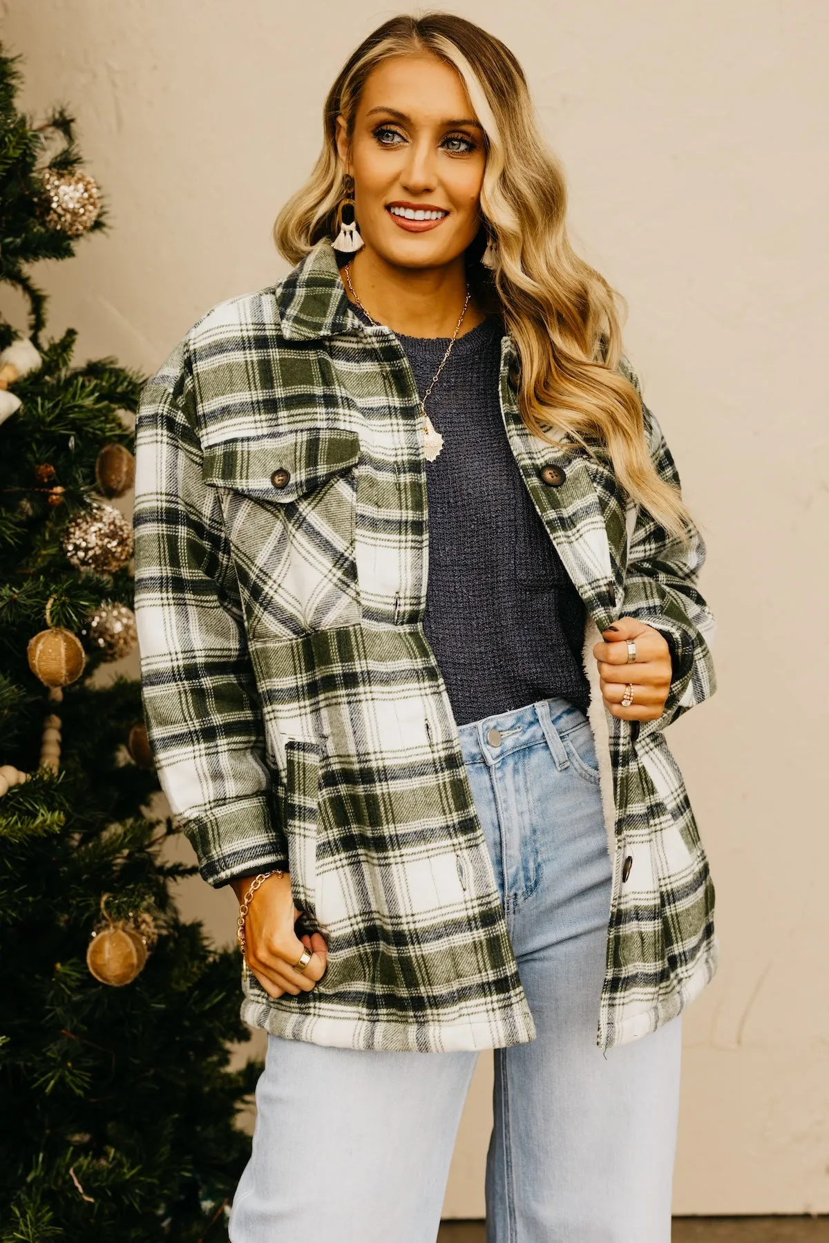 The Perrin Plaid Fleece Lined Shacket