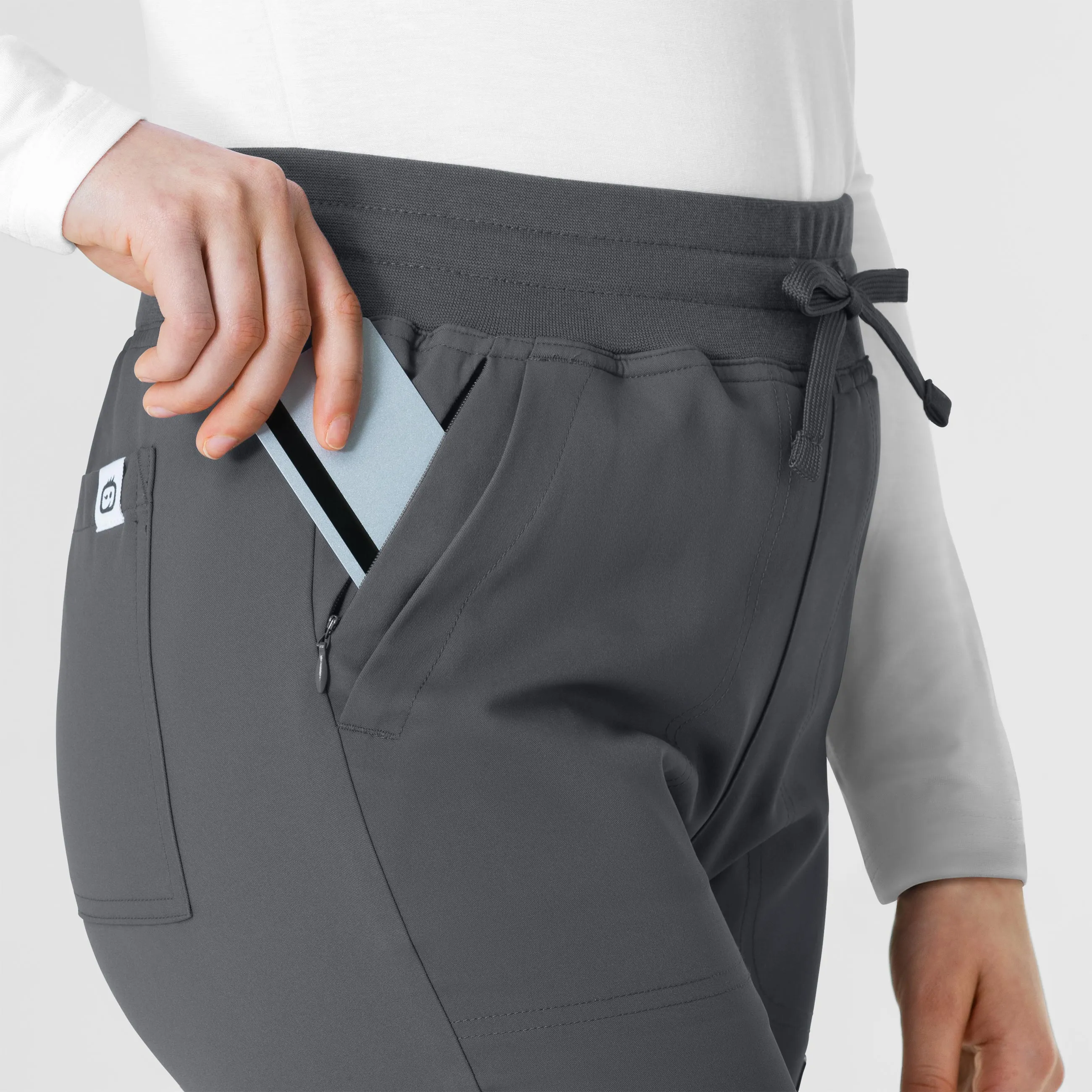 Thrive 5222 Cargo Straight Slim Leg Scrub Pants Pewter