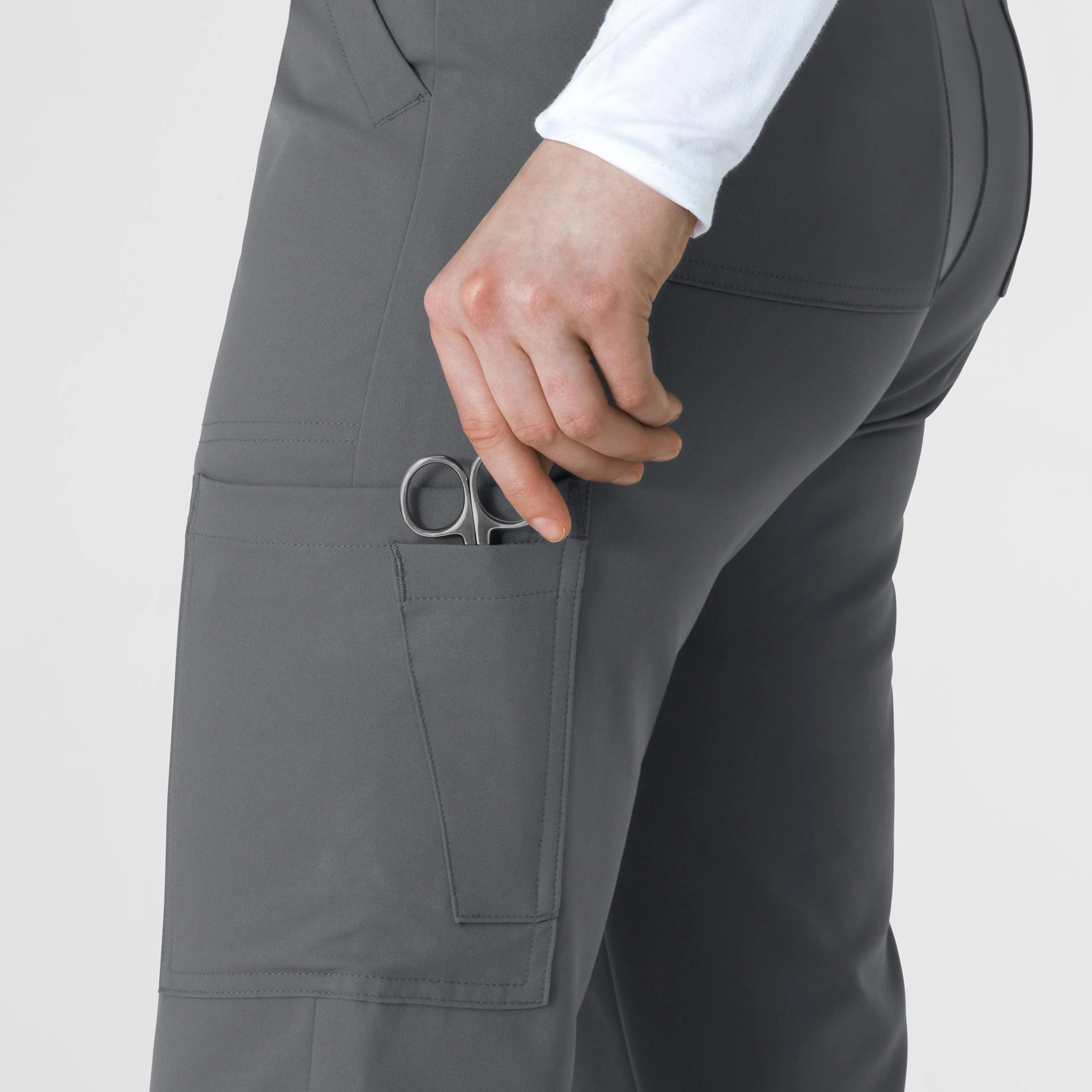 Thrive 5222 Cargo Straight Slim Leg Scrub Pants Pewter